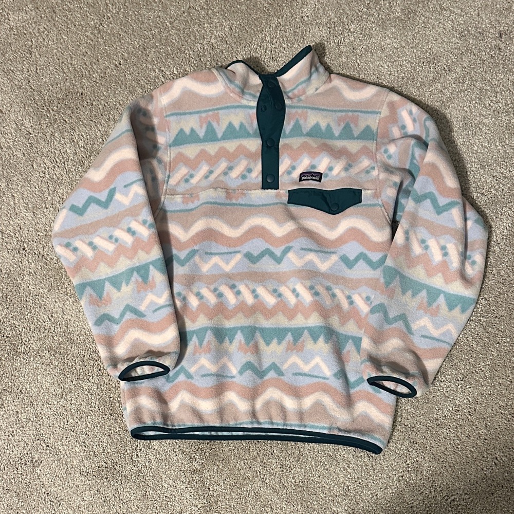 Patagonia Girls Pastel Pattern Crewneck Sweater